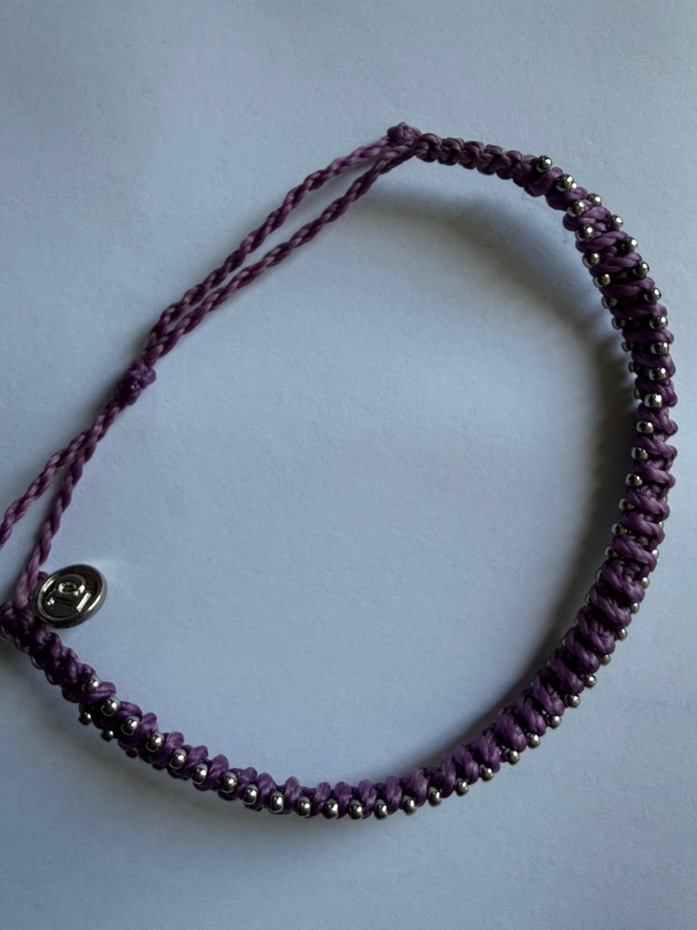 Pura Vida Purple Beaded Macramé Bracelet